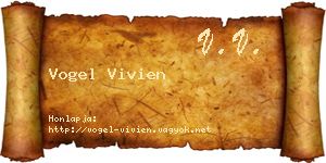 Vogel Vivien névjegykártya